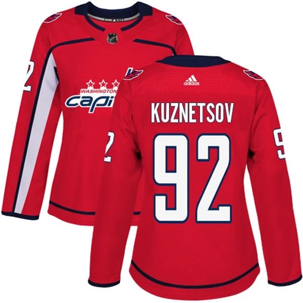 Damen Washington Capitals Trikot Evgeny Kuznetsov 92 Rot Authentic